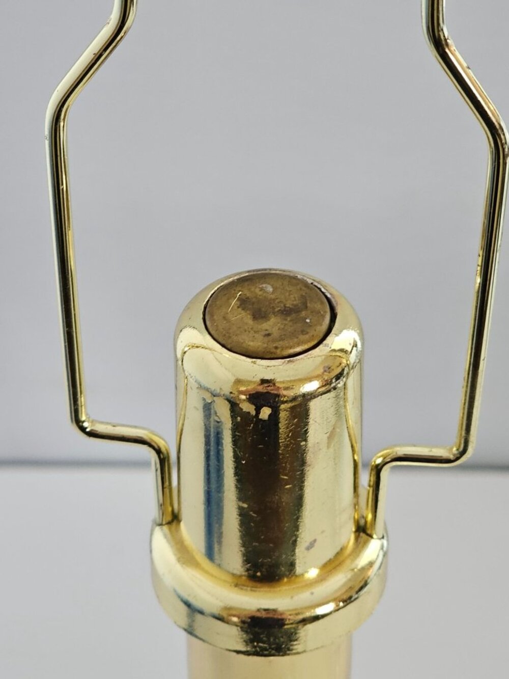 PartyLite Library Candle Lamp candleholder vintage brass retired ruffled 14.5" - Picture 7 of 10